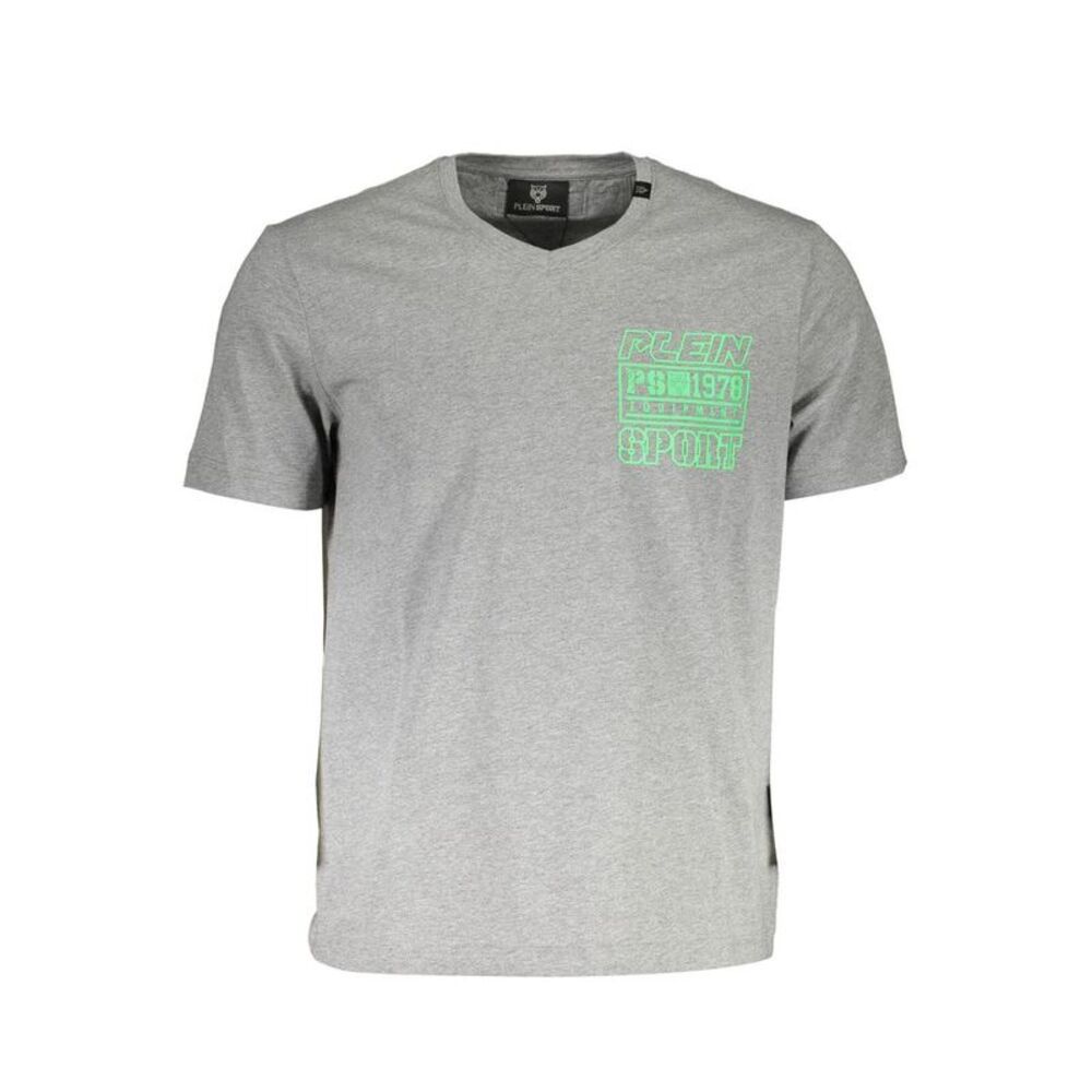 Plein Sport Grey Cotton Men Men's T-Shirt